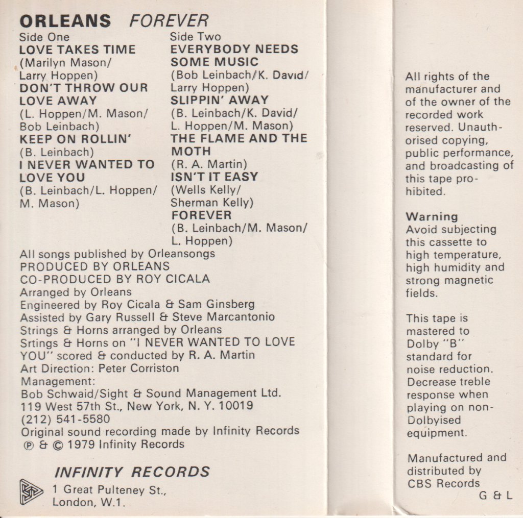 Orleans - Forever - Cassette