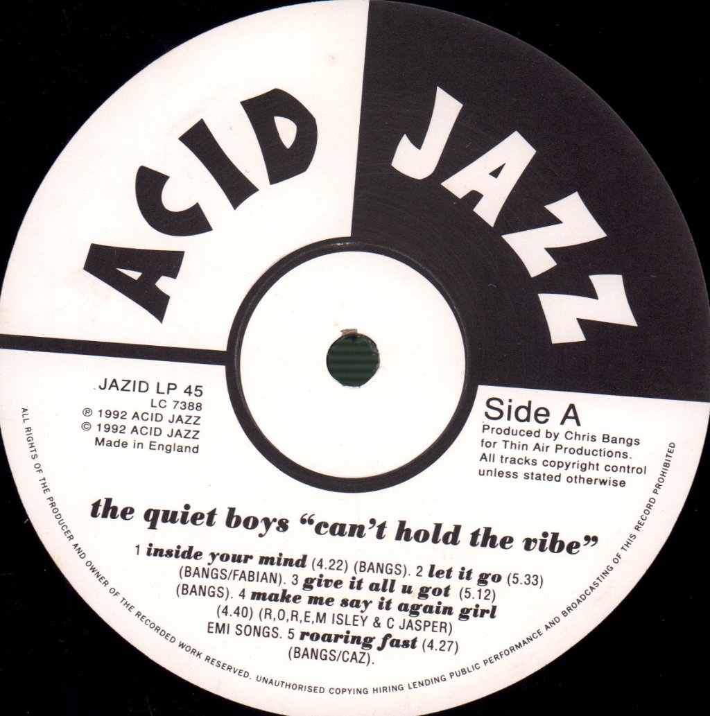 Quiet Boys - Can't Hold The Vibe - Lp