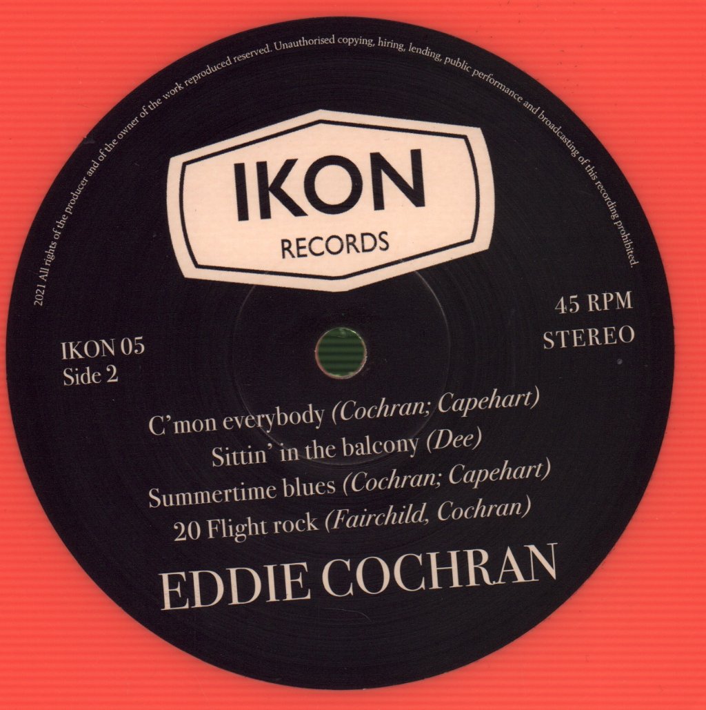 Eddie Cochran - C'mon Everybody - 10 Inch