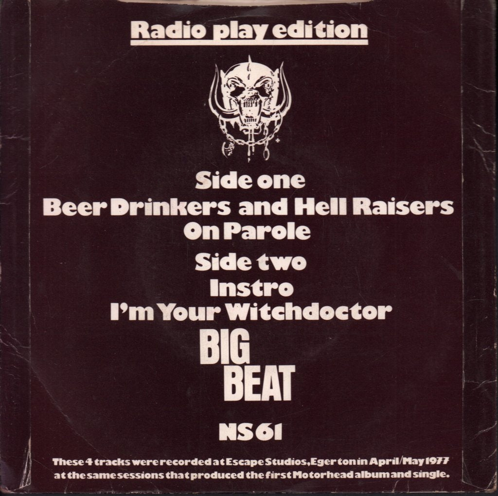 Motorhead - Beer Drinkers - 7 Inch