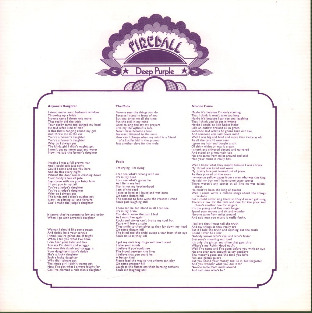 Deep Purple - Fireball - Lp