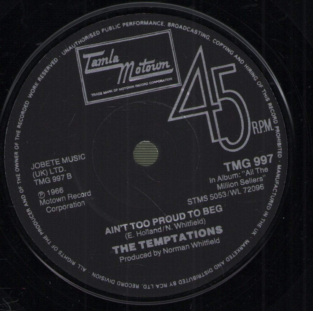 Temptations - Ball Of Confusion (That's What The World Is Today) - 7 Inch