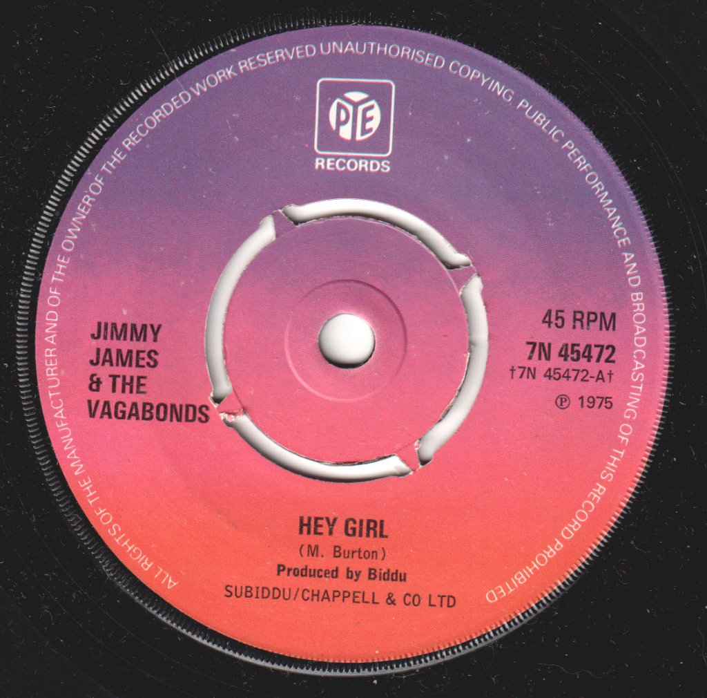 Jimmy James And The Vagabonds - Hey Girl - 7 Inch