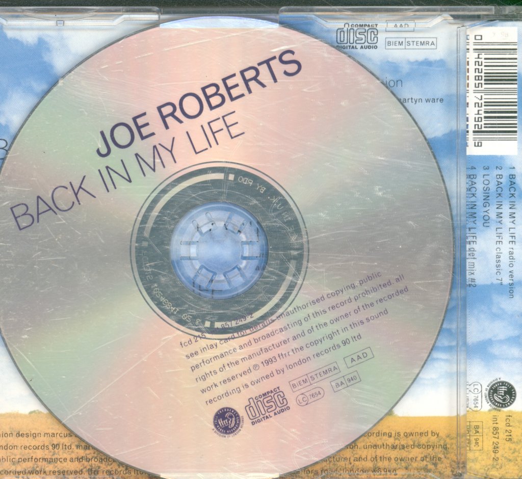Joe Roberts - Back In My Life - Cd