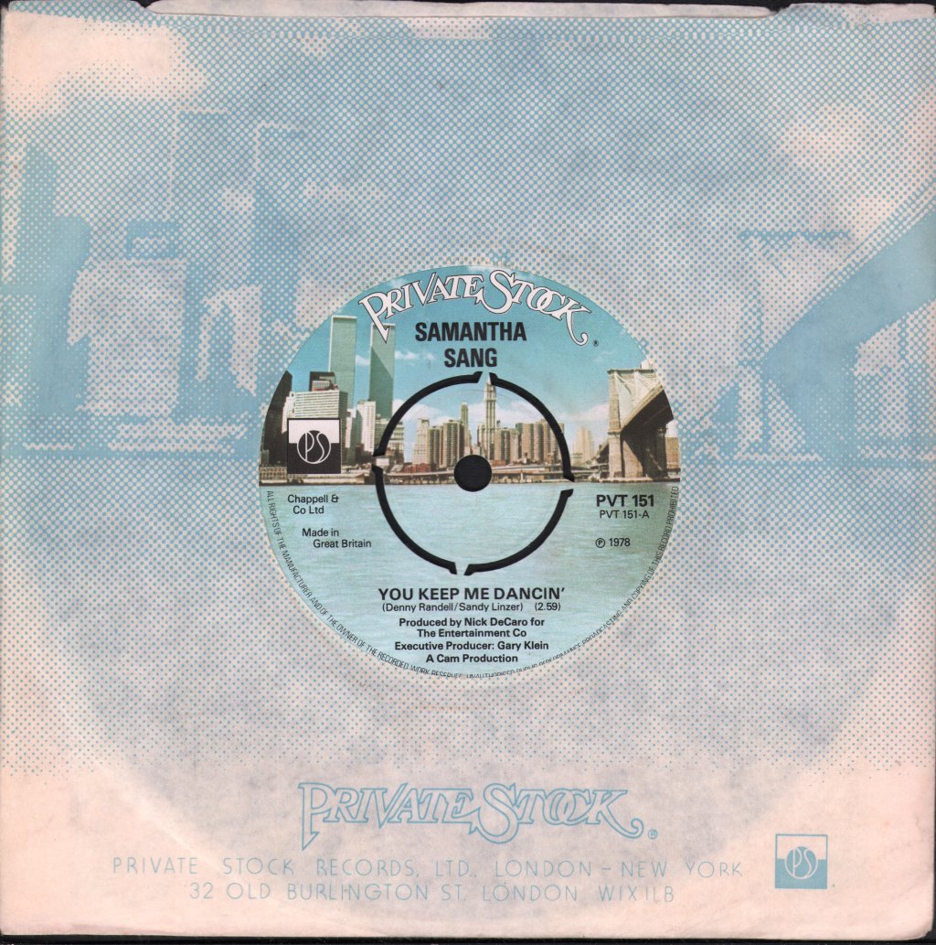 Samantha Sang - You Keep Me Dancin' - 7 Inch