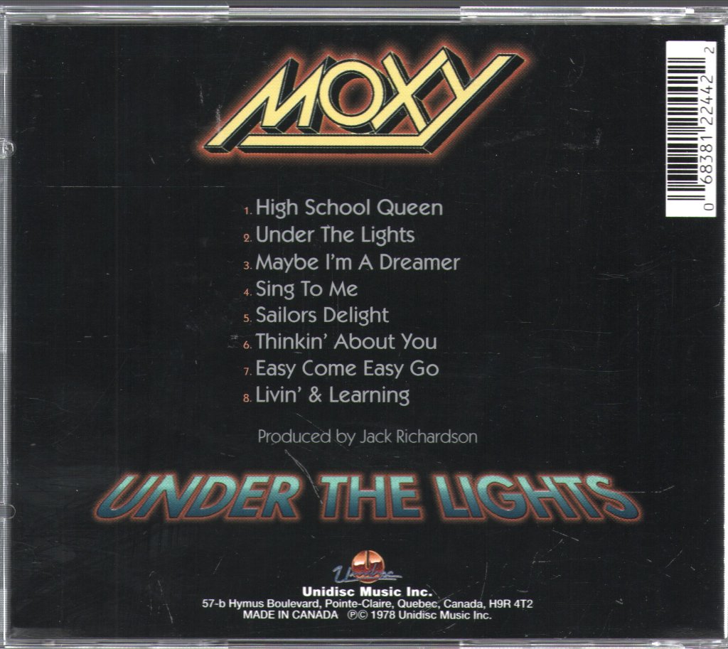 Moxy - Under The Lights - Cd