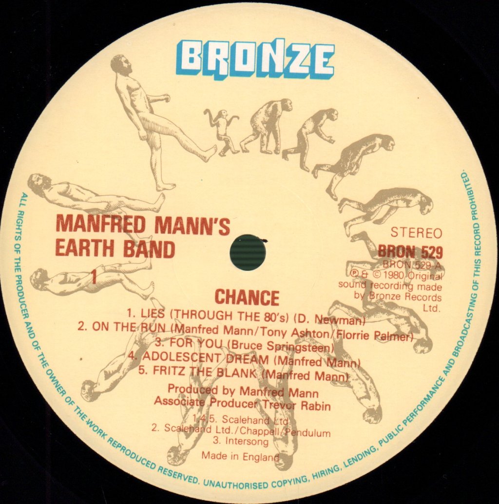 Manfred Mann's Earth Band - Chance - Lp