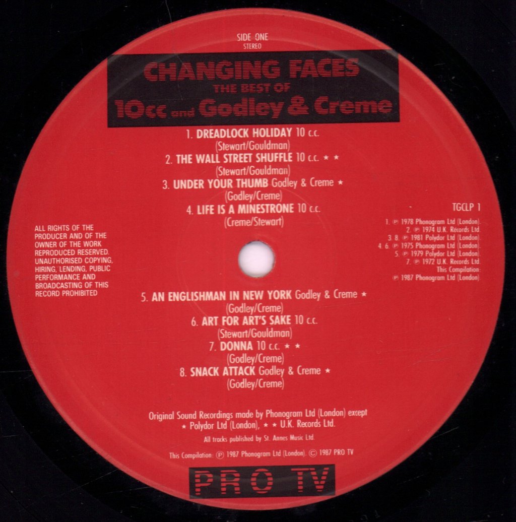 10Cc And Godley And Creme - Changing Faces - Lp