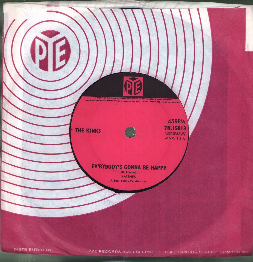 Kinks - Ev'rybody's Gonna Be Happy - 7 Inch
