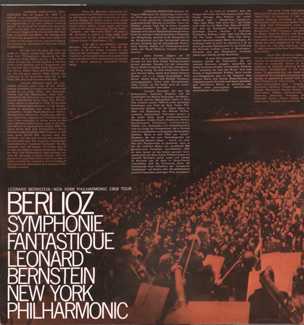 Leonard Bernstein / New York Philharmonic - Berlioz - Symphonie Fantastique - Lp