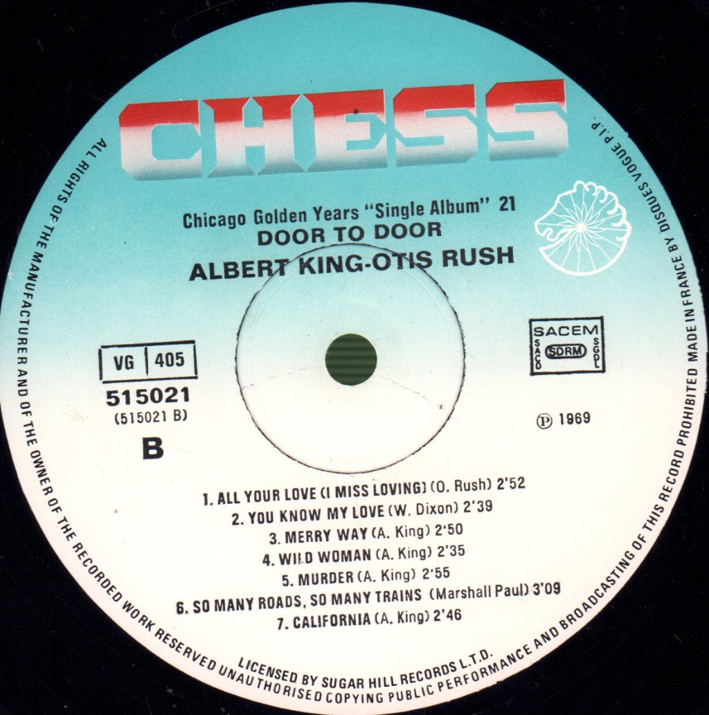 Albert King And Otis Rush - Door To Door - Lp