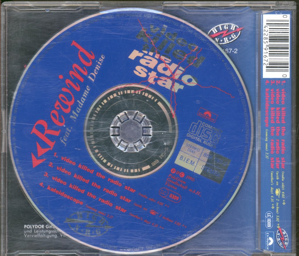 Rewind Feat. Madame Denise - Video Killed The Radio Star - Cd