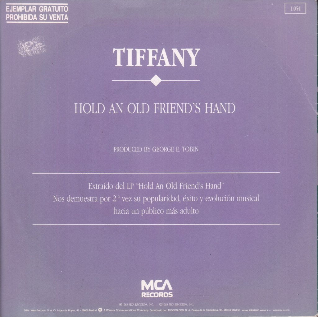 Tiffany (80'S Artist) - Hold An Old Friend's Hand - 7 Inch