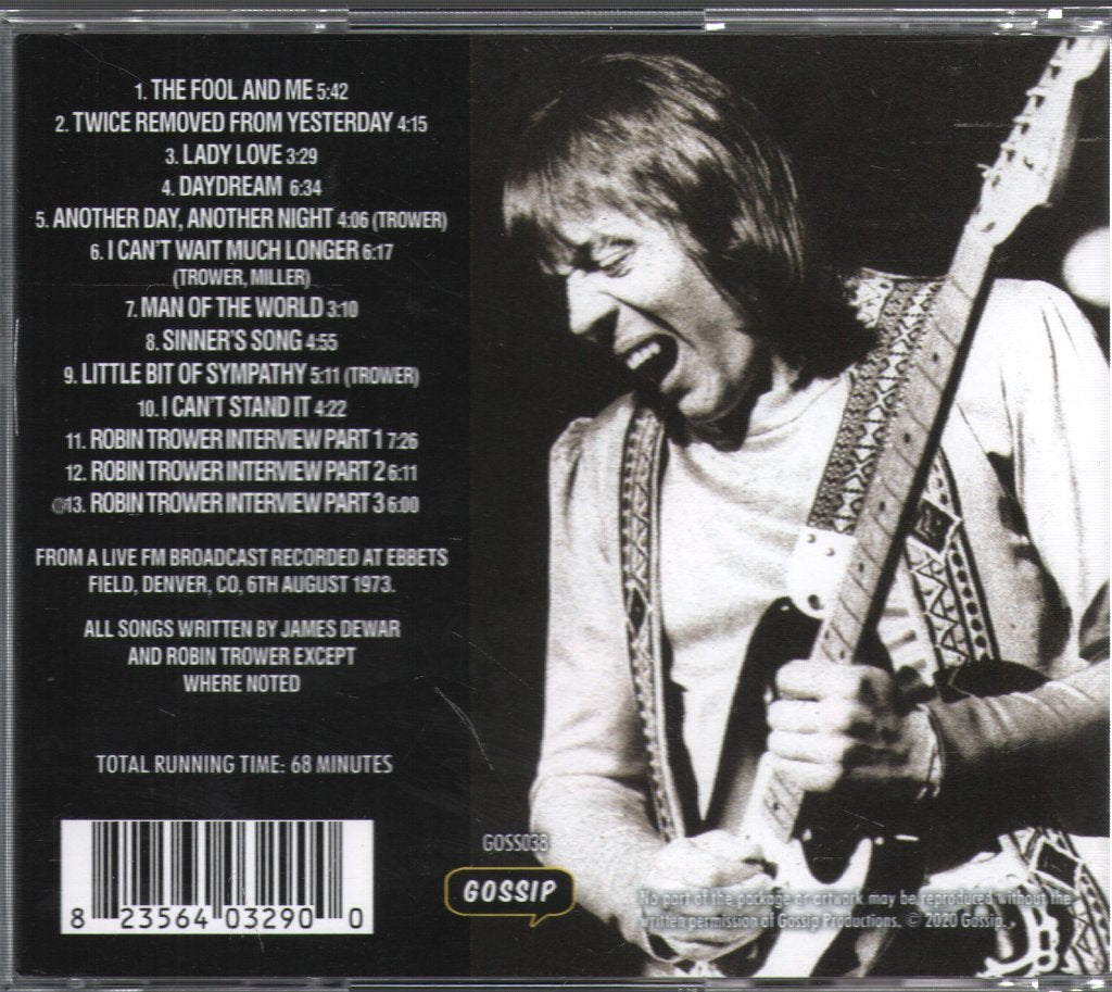 Robin Trower - Ebbets Field, 1973 - The Colorado Broadcast - Cd