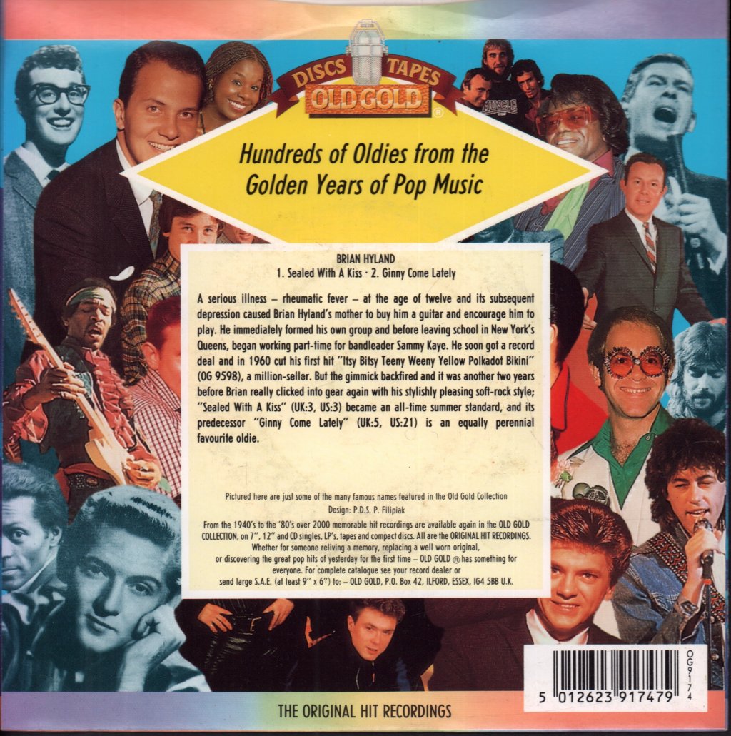 Brian Hyland - Sealed With A Kiss - 7 Inch