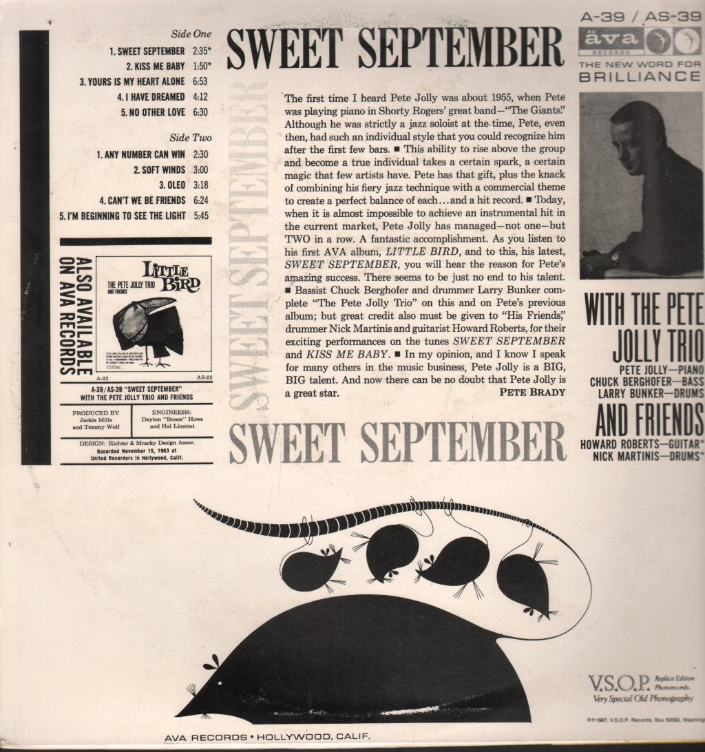 Pete Jolly Trio - Sweet September - Lp