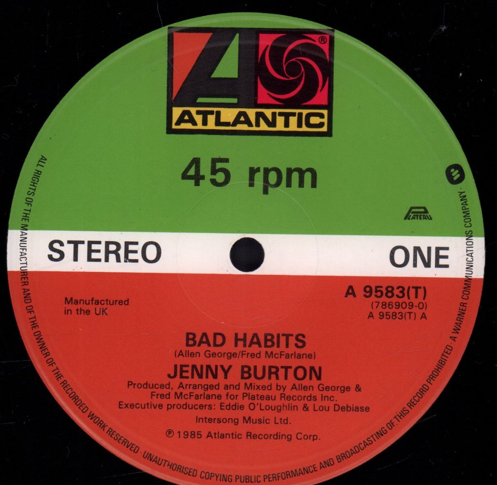 Jenny Burton - Bad Habits - 12 Inch