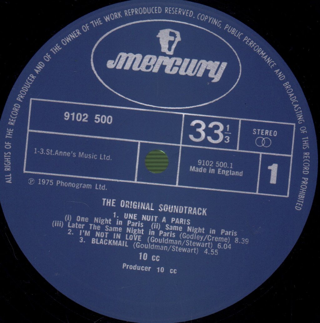 10cc - Original Soundtrack - Lp