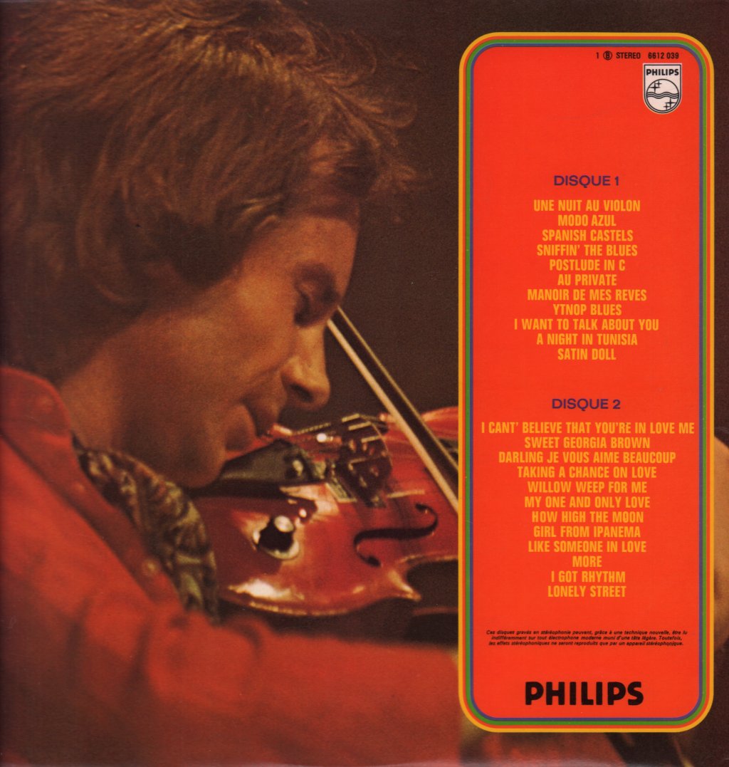 Stephane Grappelly Et Son Orchestre / Jean-Luc Ponty Et Son Quartet - Les Grands Violonistes De Jazz - Double Lp