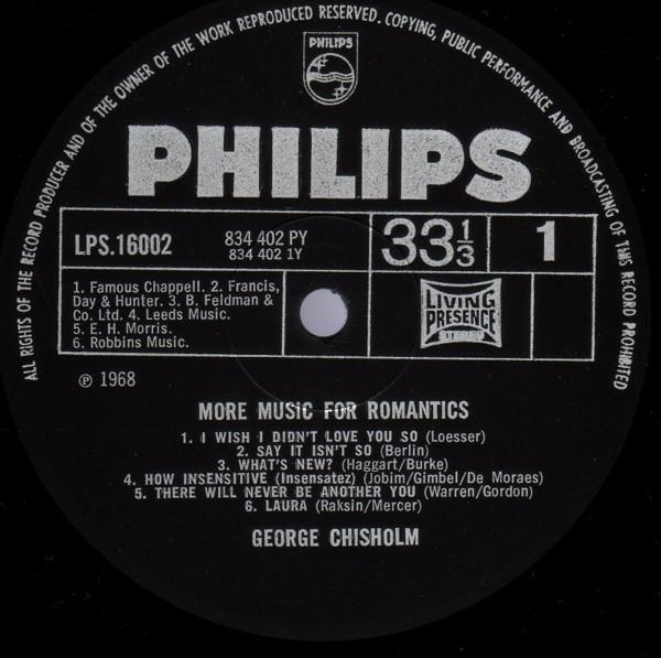 George Chisholm - More Music For Romantics - Lp
