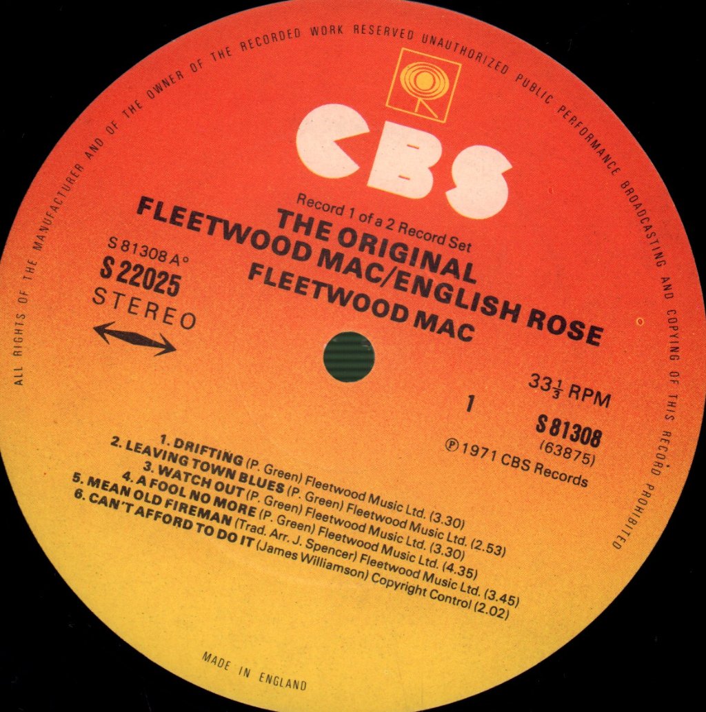 Fleetwood Mac - Original Fleetwood Mac / English Rose - Double Lp
