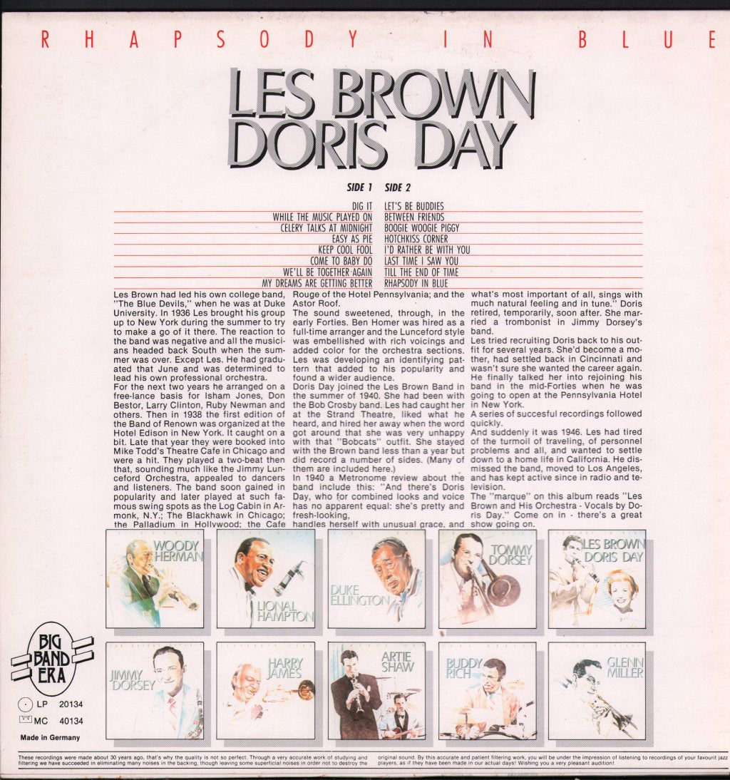 Les Brown / Doris Day - Rhapsody In Blue - Lp
