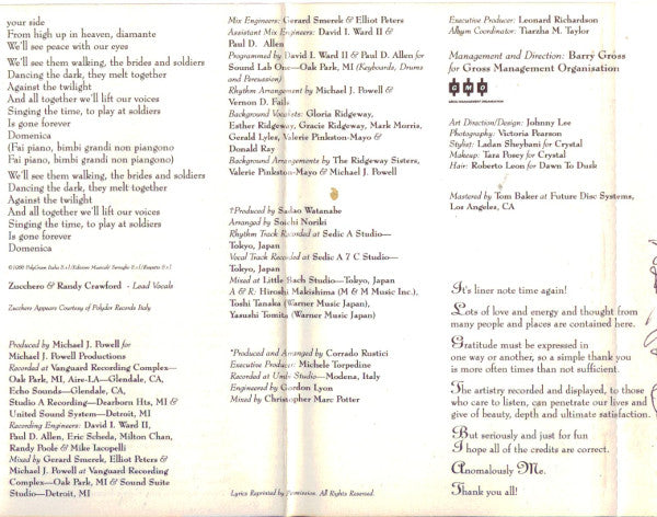 Randy Crawford - Through The Eyes Of Love - Cassette