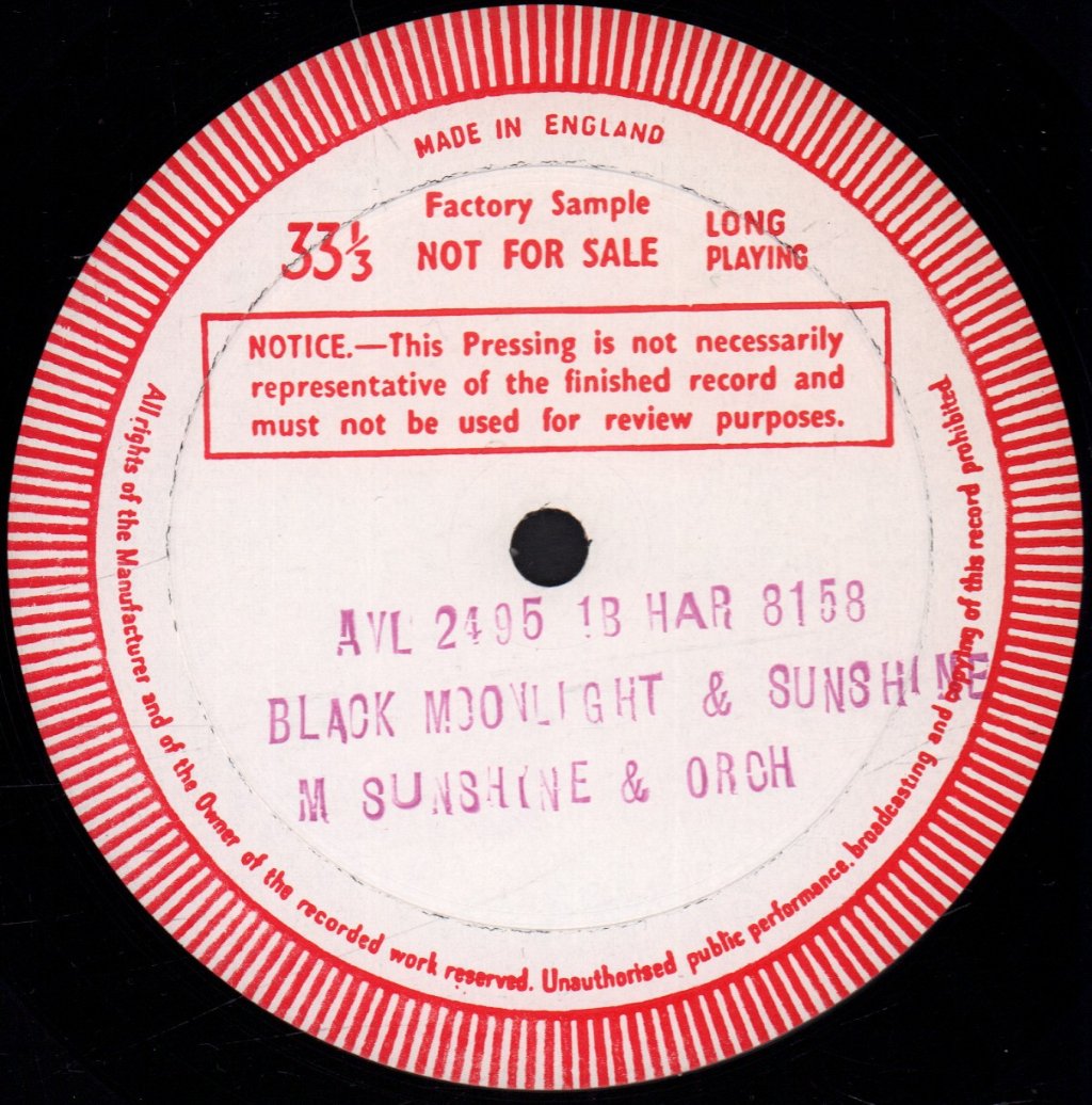 Monty Sunshine - Black Moonlight & Sunshine - Lp