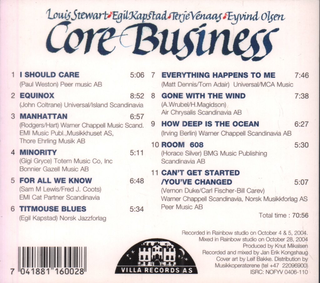 Louis Stewart Egil Kapstad Terje Venaas Eyvind Olsen - Core Business - Cd