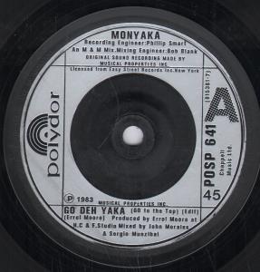 Monyaka - Go Deh Yaka - 7 Inch