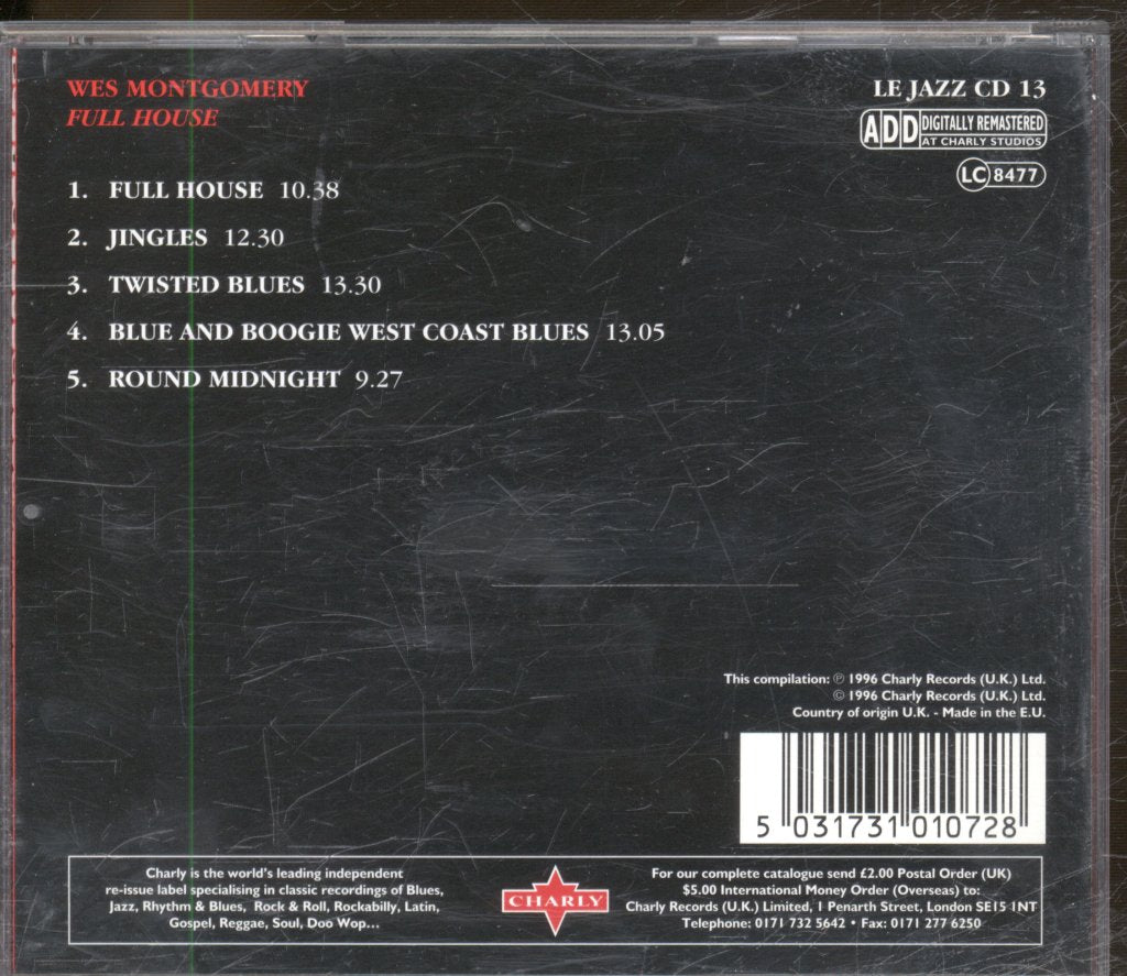 Wes Montgomery - Full House - Cd