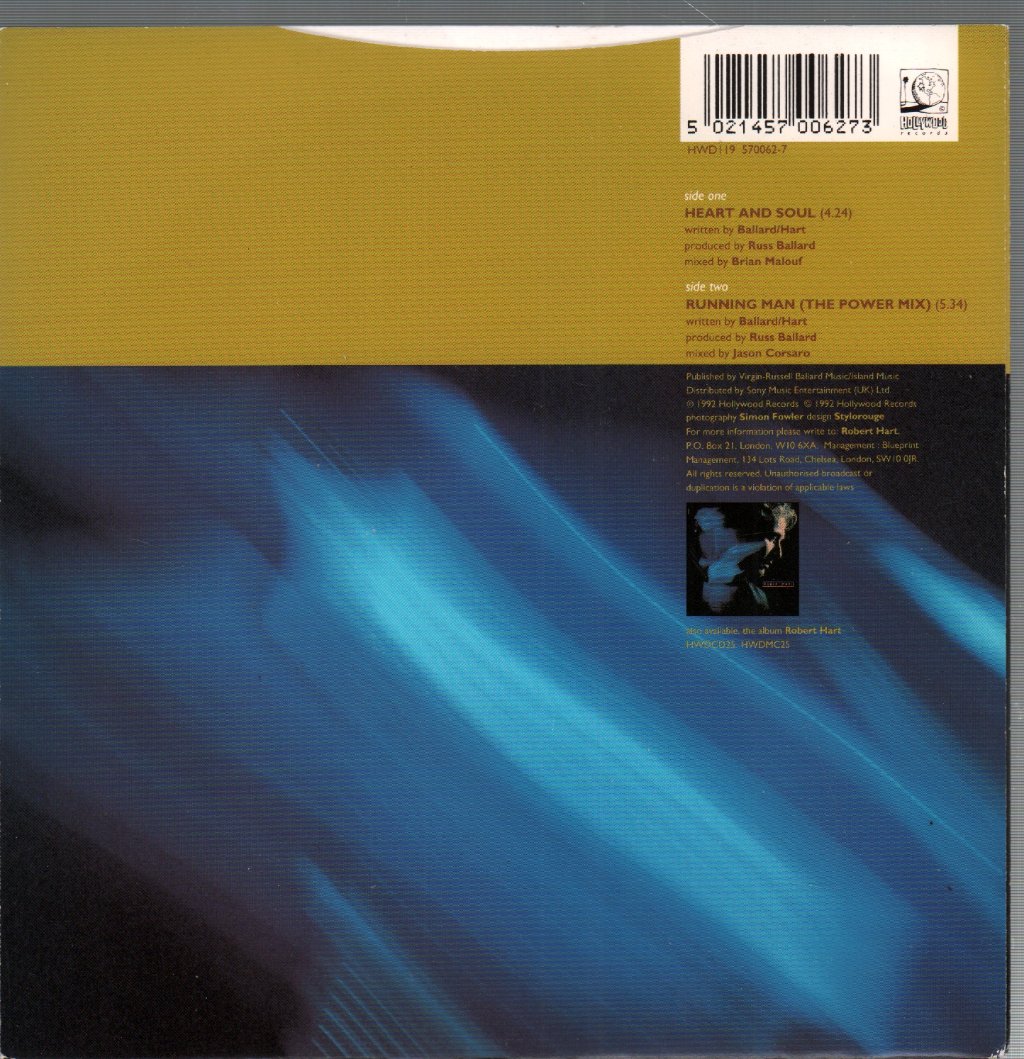 Robert Hart - Heart And Soul - 7 Inch