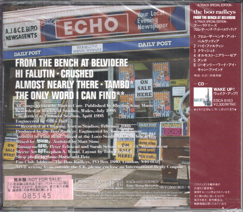 Boo Radleys - From The Bench At Belvidere - Cd