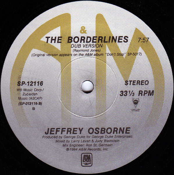 Jeffrey Osborne - Borderlines - 12 Inch