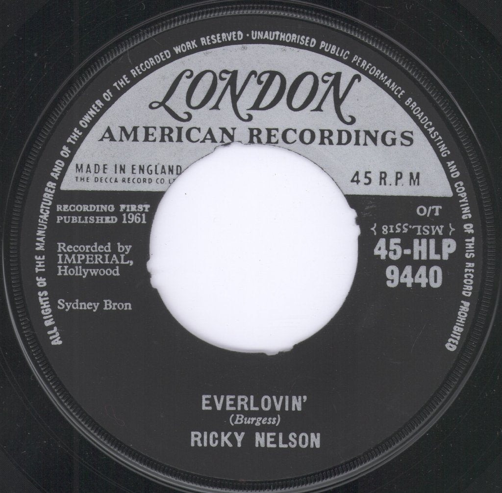 Ricky Nelson - Everlovin' - 7 Inch