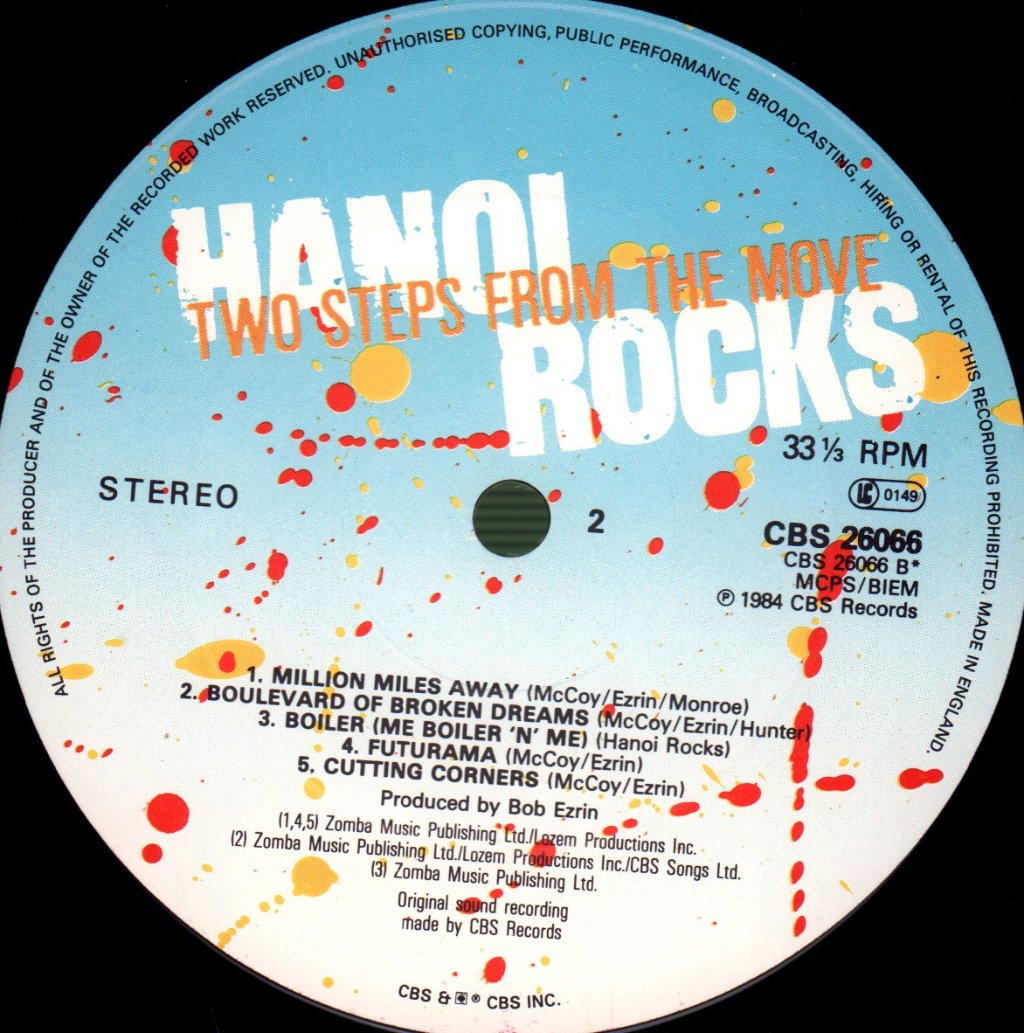 Hanoi Rocks - Two Steps From The Move - Lp