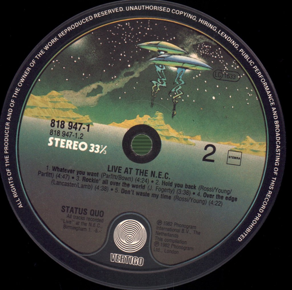 Status Quo - Live At The Nec - Lp
