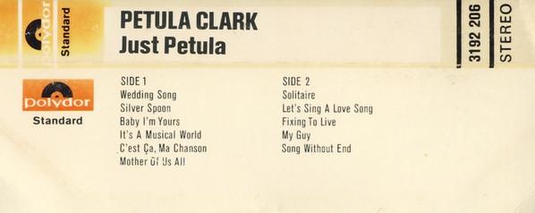 Petula Clark - Just Petula - Cassette