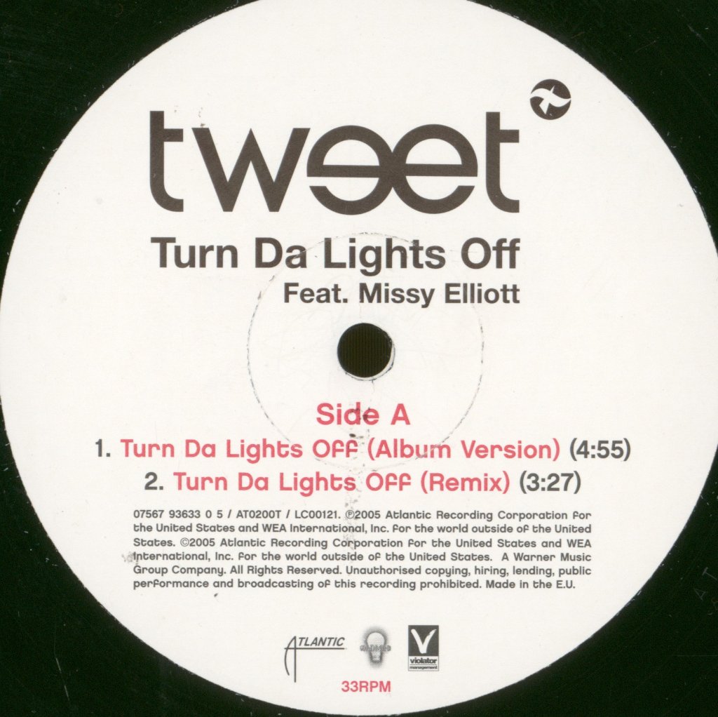 Tweet Feat. Missy Elliott - Turn Da Lights Off - 12 Inch