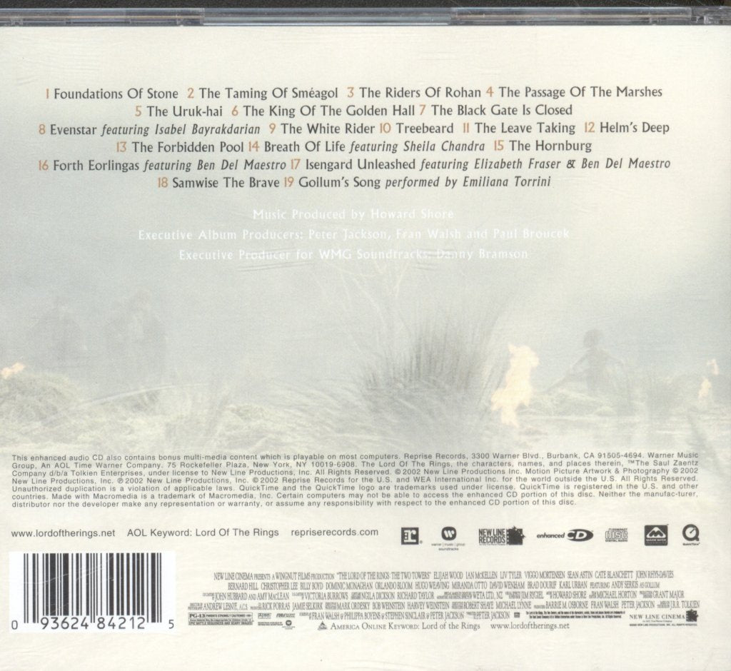 Howard Shore - Lord Of  The Rings: The Two Towers (Original Motion Picture Soundtrack) - Cd