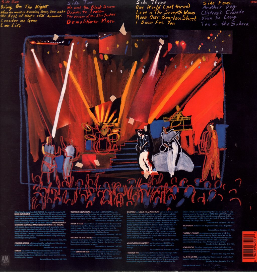 Sting - Bring On The Night - Double Lp