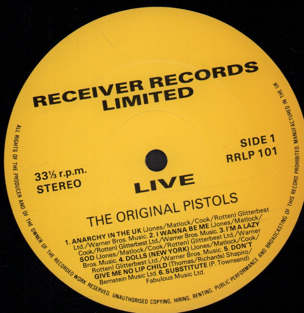 Original Pistols - Live - Double Lp