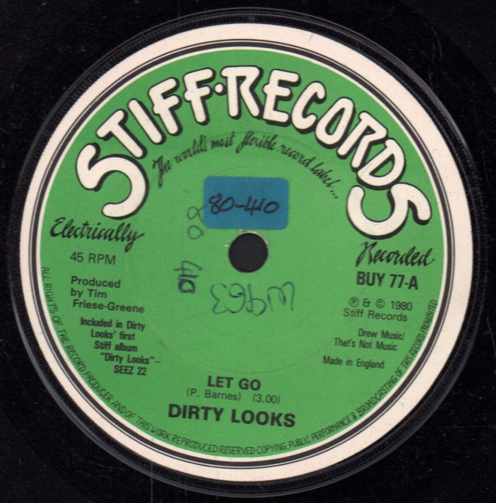 Dirty Looks (New Wave/Power Pop Group) - Let Go - 7 Inch