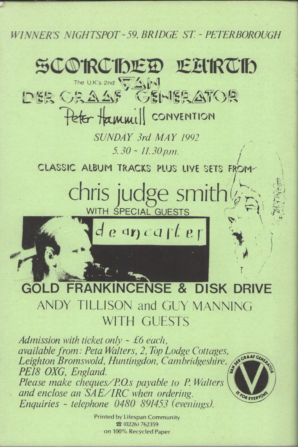 Peter Hammill and Van Der Graaf Generator - Pilgrims 15 - Fanzine