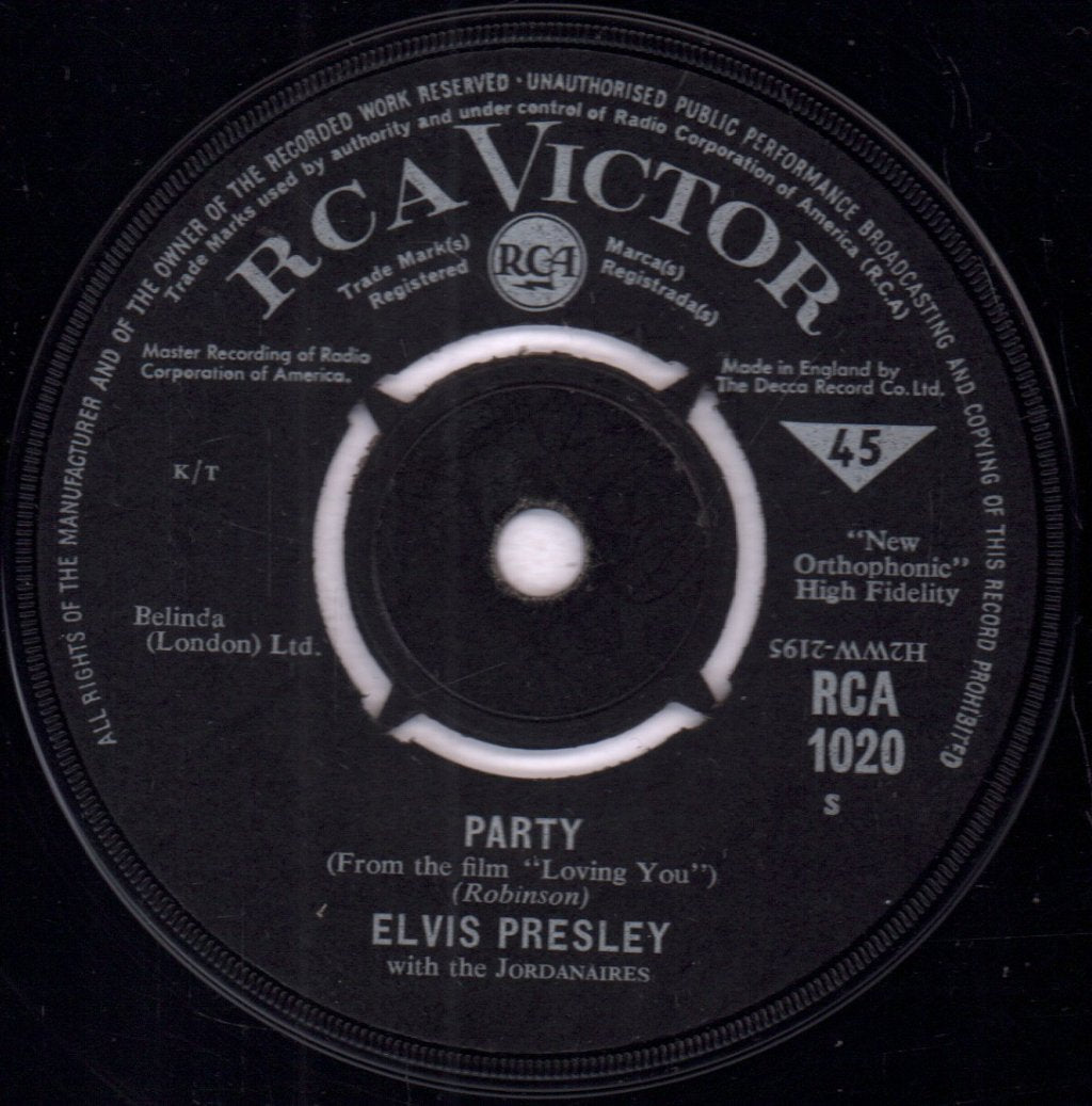 Elvis Presley - Party - 7 Inch