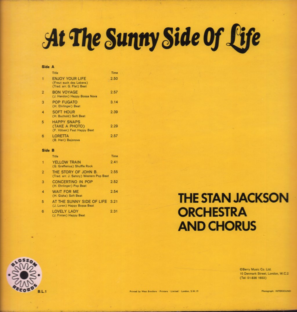 Stan Jackson Orchestra And Chorus - At The Sunny Side Of Life - Lp