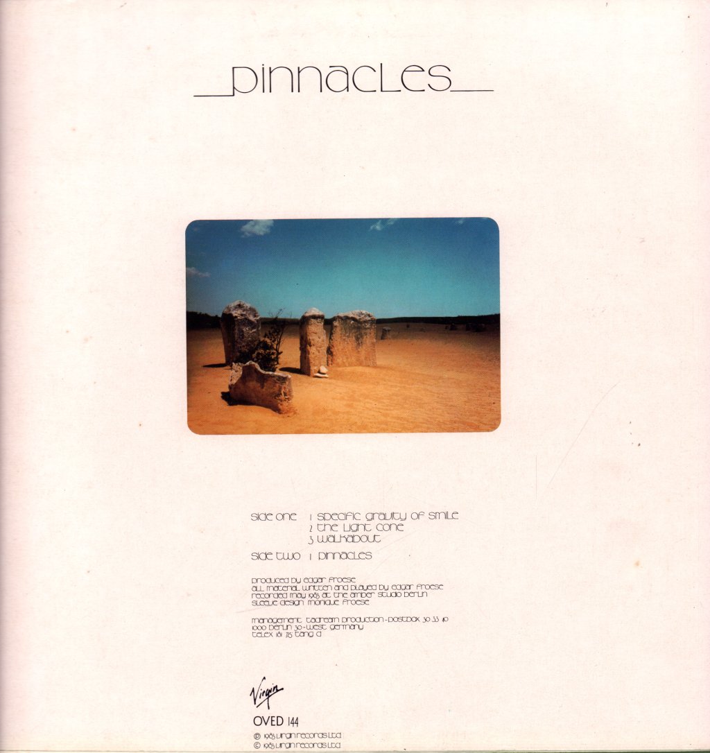 Edgar Froese - Pinnacles - Lp