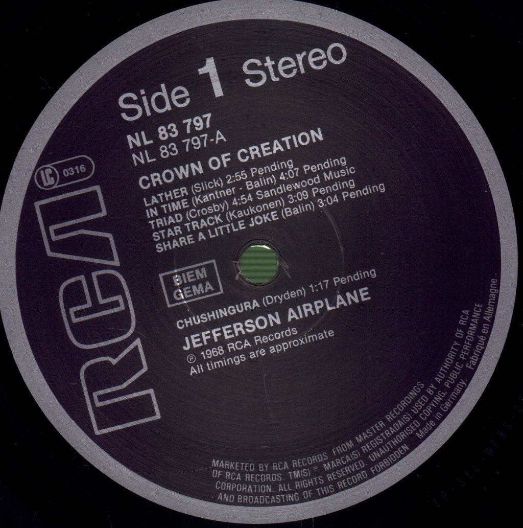 Jefferson Airplane - Crown Of Creation - Lp