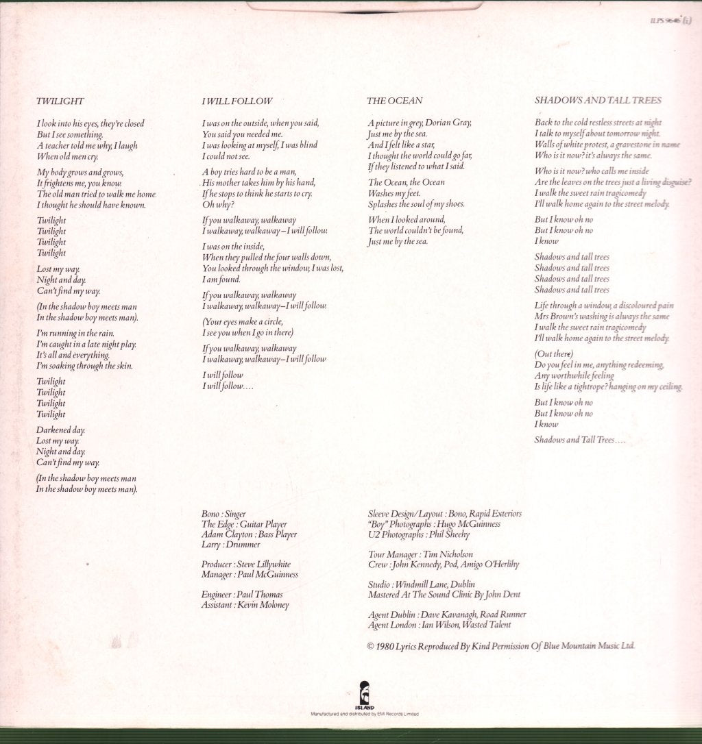 U2 - Boy - Lp