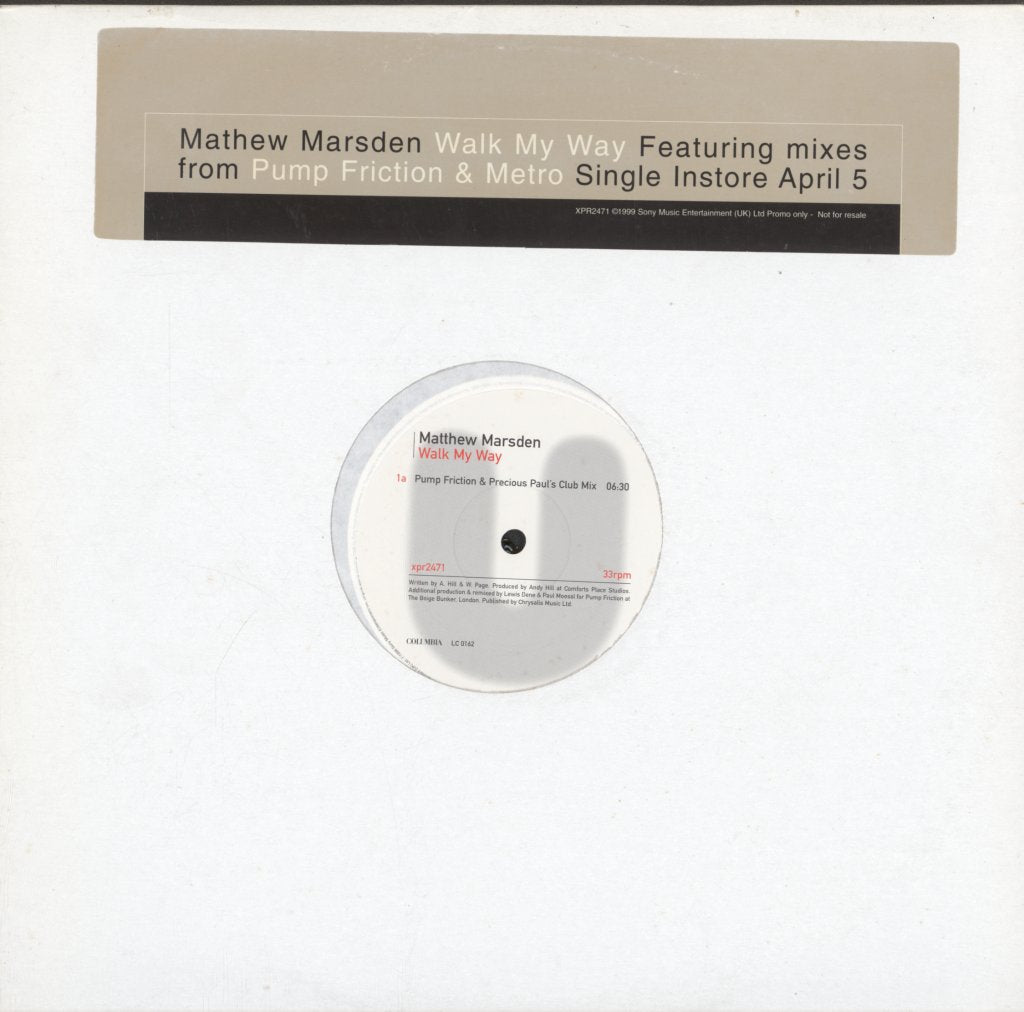 Matthew Marsden - Walk My Way - 12 Inch